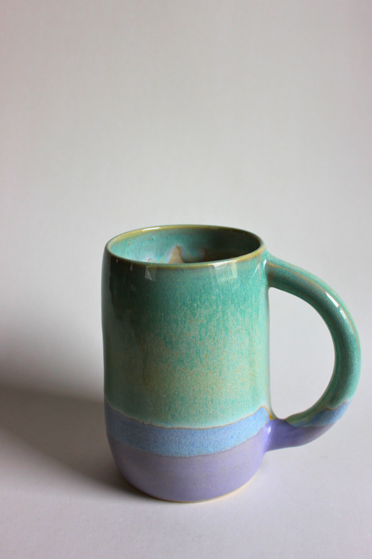 seafoam + lavender mug