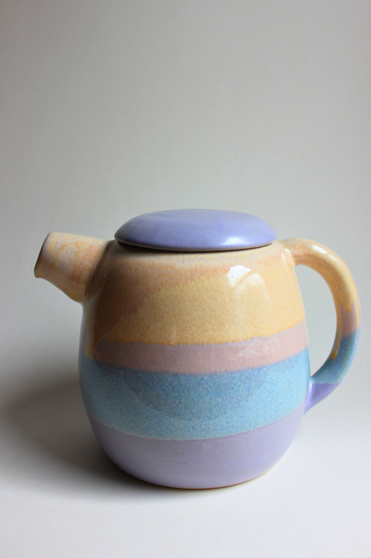 sunrise striped teapot