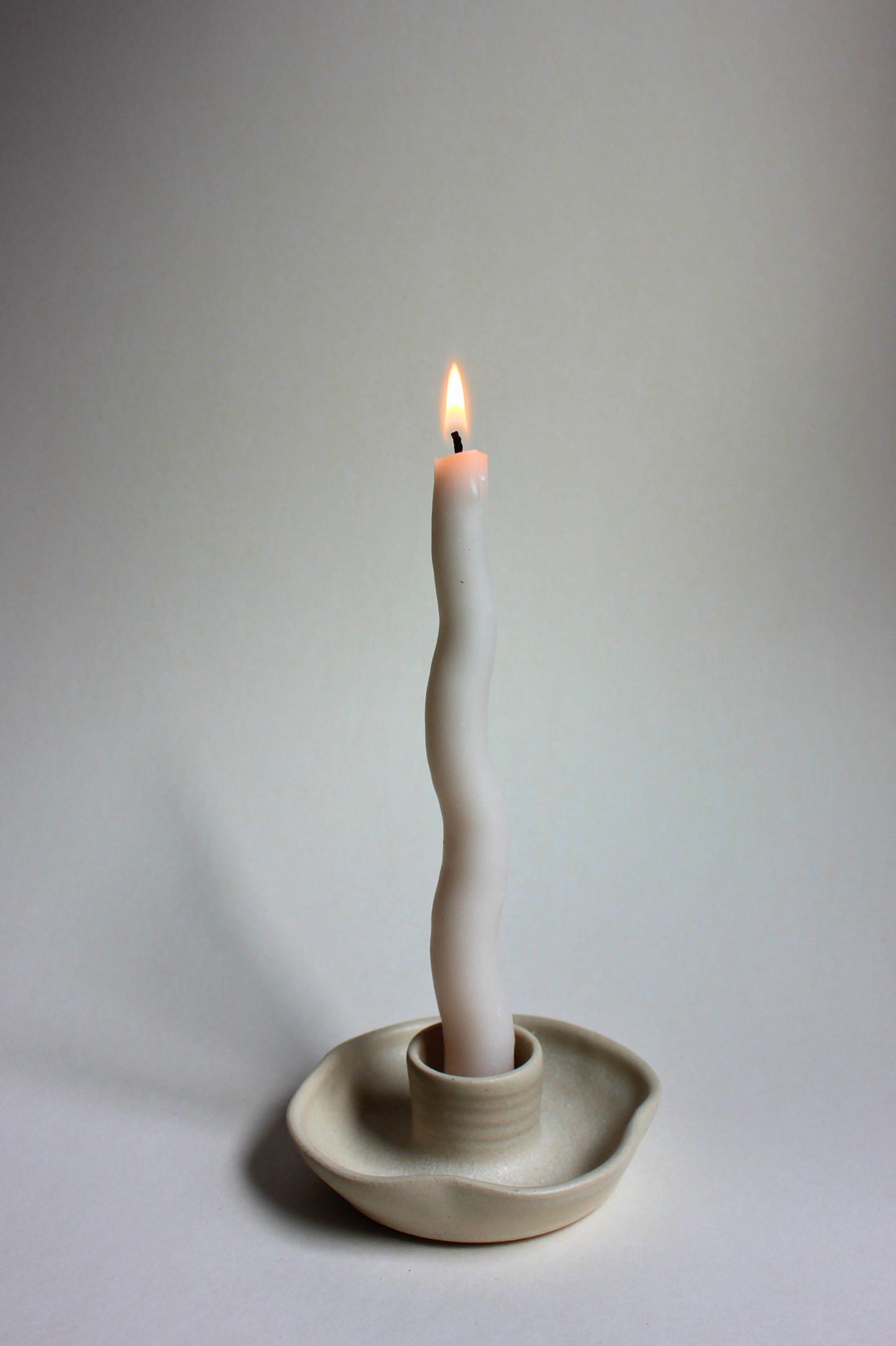 white candle holder