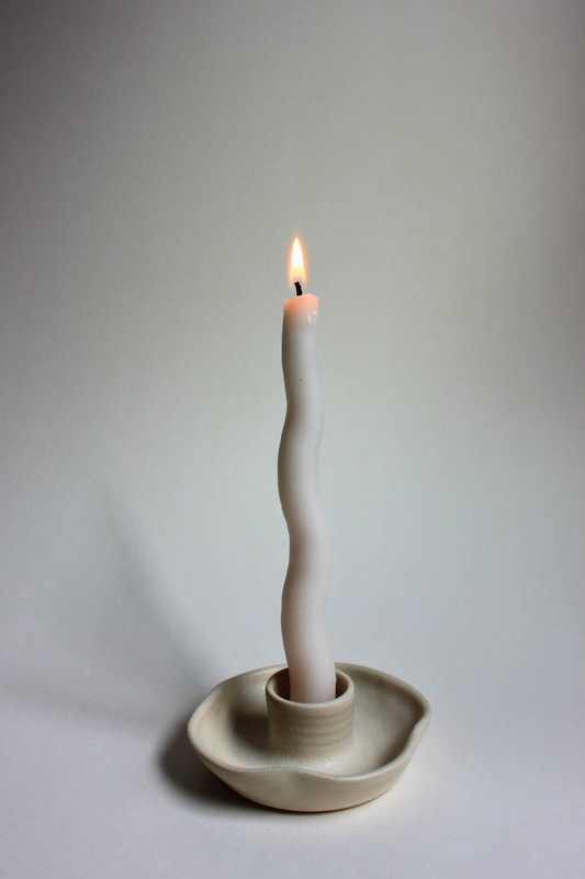 white candle holder