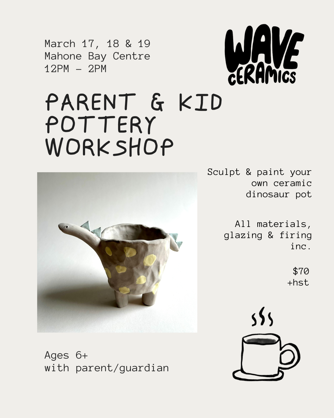 March Break Parent & Kid Workshop: March 19