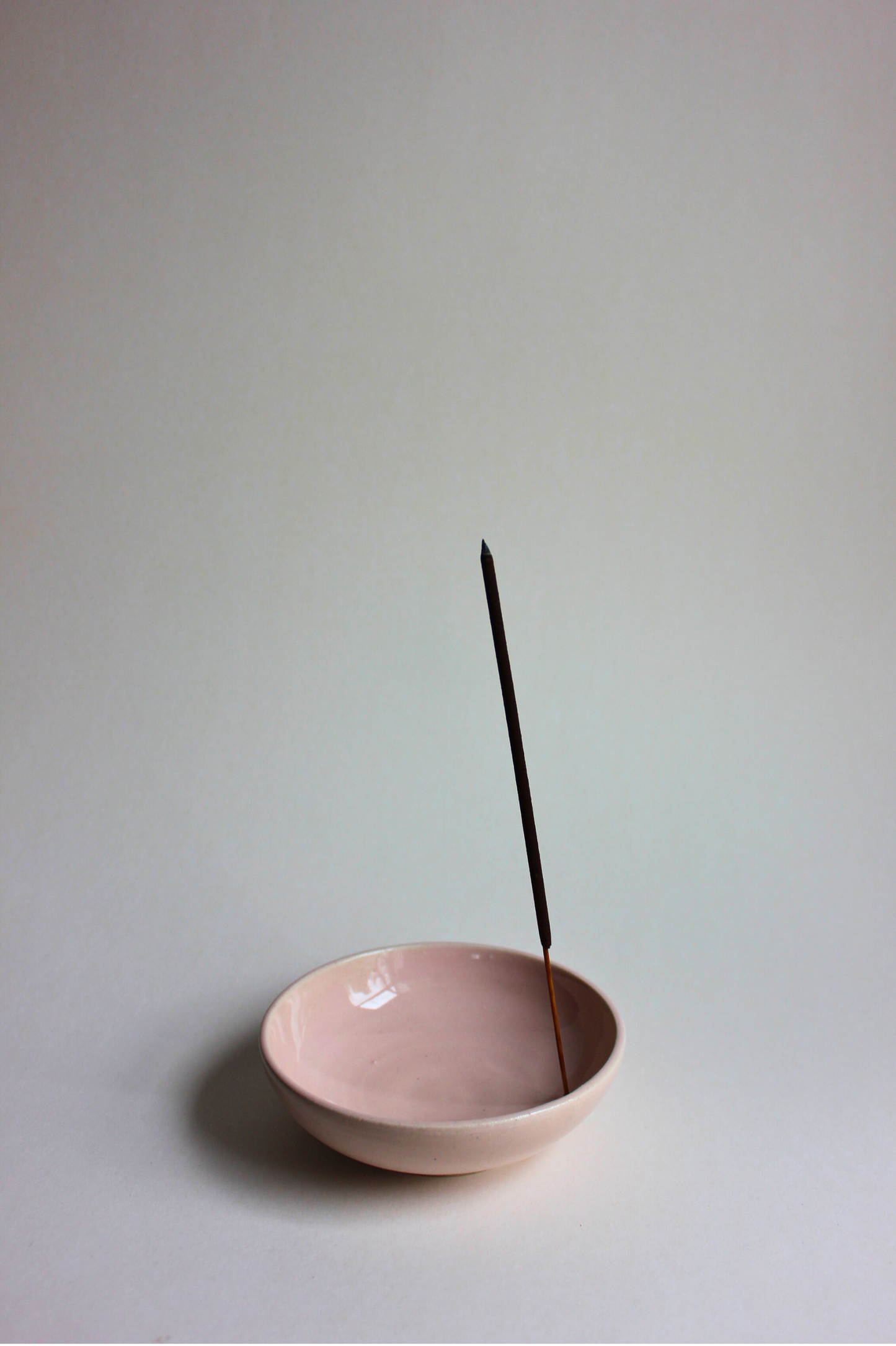 pink incense bowl